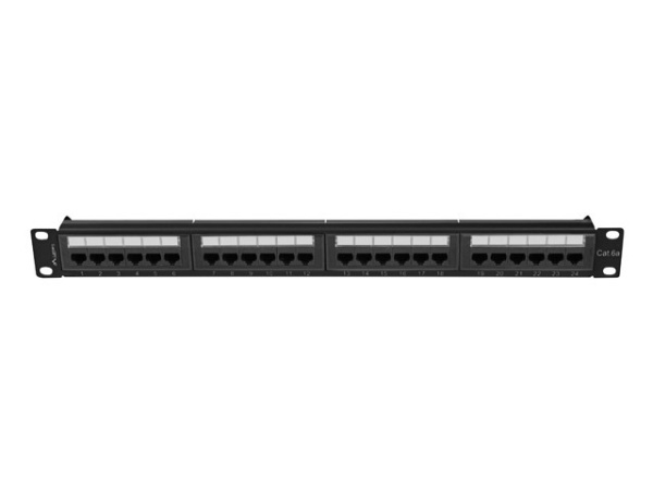 Patch Panel 19', 1U, 24port, CAT.6A, UTP, LANBERG (PPUA-1024-B) black купить по самой низкой цене