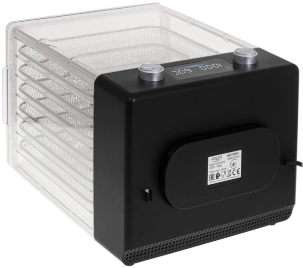 Сушилка для овощей и фруктов ADLER AD-6660 (600Вт, 6 поддон, регулировка температуры сушки) купить по самой низкой цене