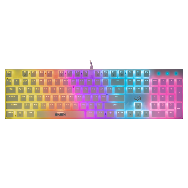 Клавиатура SVEN KB-G9200, USB, RED MECHANICAL SWITCHES, WHITE, подсветка купить по самой низкой цене
