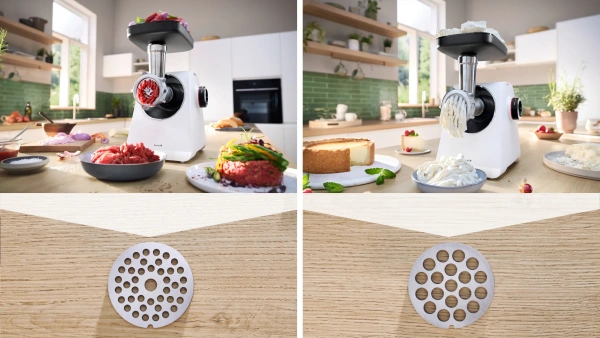 Мясорубка  Bosch MFWS607W (3.5кг/мин, 2100Вт, 2 диска для фарша, 2 скорости) купить по самой низкой цене