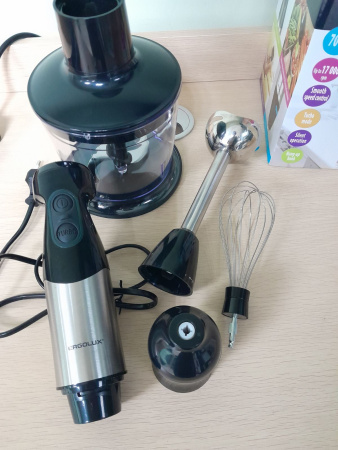 Блендер ERGOLUX (ELX-BS02-C72) погружной (ручной) 700W, плавн.рег.скорости, измельчитель, венчик  Уценка! купить по самой низкой цене