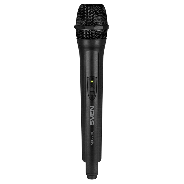 Микрофон SVEN MK-700 (беспроводной, 80-12000Гц, VHF, радио/штекер - 6.3мм) чёрный купить по самой низкой цене
