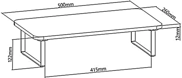 Стол/подставка для монитора/ноутбука 13'-22' Maclean MC-933 (50*26*12.2см, до 20кг) чёрный купить по самой низкой цене