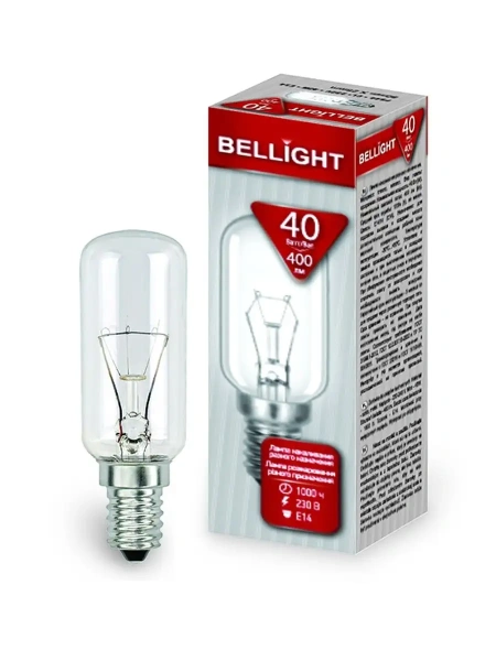 Лампа накаливания BELLIGHT T25 230В 40Вт E14 прозрачная (для вытяжки) Лампа накаливания BELLIGHT T25 230В 40Вт E14 прозрачная (для вытяжки) купить по самой низкой цене