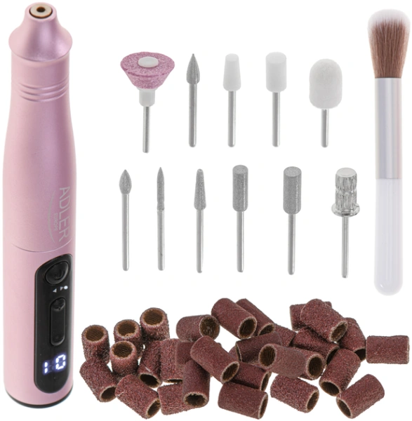 Набор для маникюра Adler (AD-2181) 11 насадок, питание - аккум. 500 мАч (Li-Po)/DC 5V 1A купить по самой низкой цене