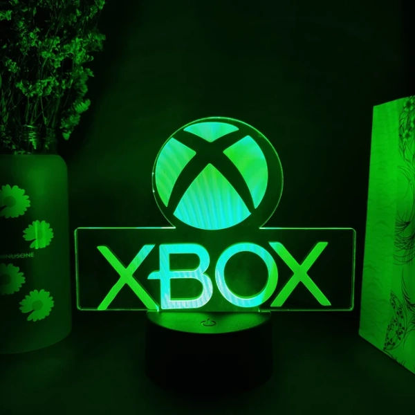Светильник настольный 3D Xbox logo blue + green купить по самой низкой цене
