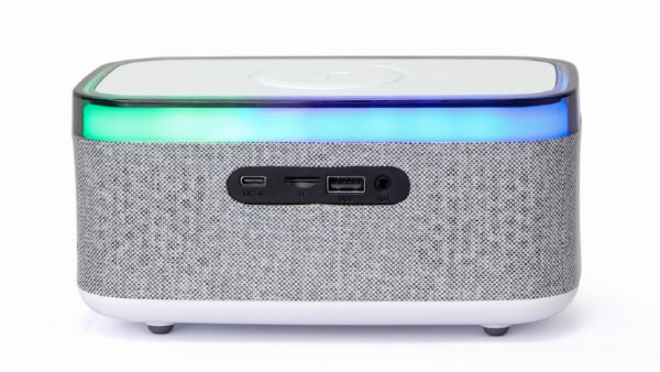 Будильник Gembird (DAC-SPKBT-QC15-GR) BT, FM, TF, USB, AUX, Alarm, Timing, Wireless charging, RGB Lights купить по самой низкой цене
