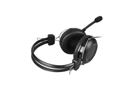Наушники с микрофоном A4tech HU-35 BLACK (накладные закрытые, USB, 20-20000Hz, 32Om, 2m) купить по самой низкой цене