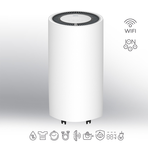 Осушитель воздуха мобильный Cooper&Hunter CH-D008WDC-16LDWF (Wi-Fi, 250Bт, произв.16л/сутки, площ.помещ. 22м2) купить по самой низкой цене