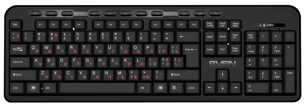 Клавиатура+мышь SVEN KB-C3200W беспроводная, USB, black Уценка! купить по самой низкой цене