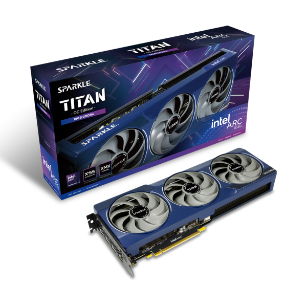 Видеокарта PCI-E 4.0 12Gb GDDR6 SPARKLE Intel Arc B580 TITAN OC (SB580T-12GOC) 192b, 1*HDMI/3*DP купить по самой низкой цене