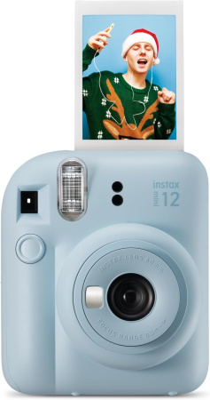 Фотоаппарат мгновенной печати  INSTANT INSTAX MINI 12 BLUE FUJIFILM, размер фотокарточ. 86x54мм купить по самой низкой цене