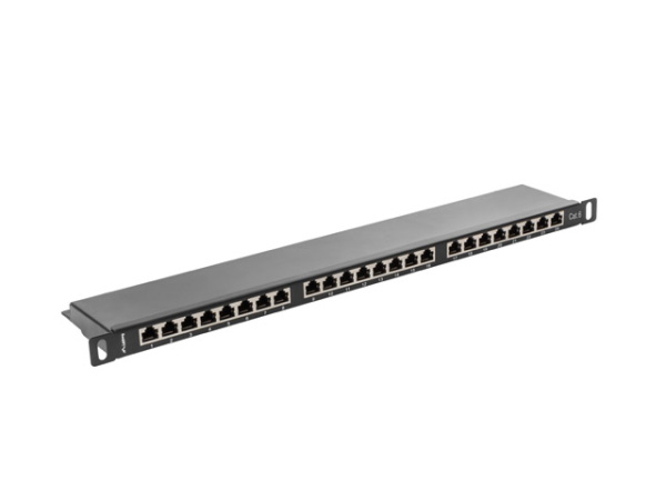 Patch Panel 19', 0.5U, 24port, CAT.6, FTP, LANBERG (PPS6-0024-B) black с органайзером для проводов купить по самой низкой цене