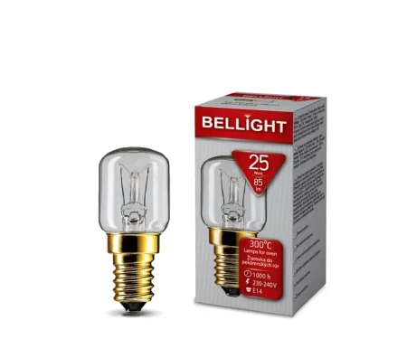 Лампа накаливания BELLIGHT T22 230В 25Вт E14 прозрачная (для духовой печи) купить по самой низкой цене