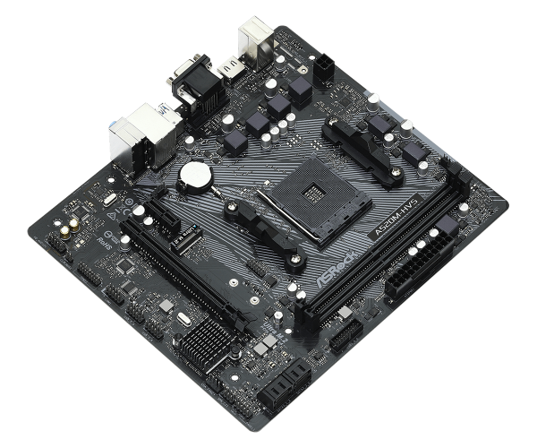 M/B S-AM4: ASRock A520M-HVS (2*DDR4 4733+MT/s, PCIEx16+PCIEx1, D-Sub/HDMI, GLan) купить по самой низкой цене