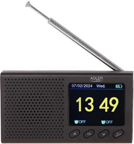Радиоприемник Adler AD 1198 (BT 5.0, FM 87 - 108МГц, RMS 3W, LCD дисплей, будильник) купить по самой низкой цене