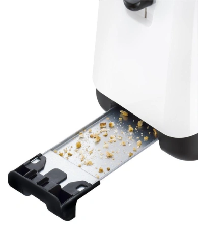 Тостер Tefal Delfini 2 TT130130  (870Вт, на 2 тоста) белый/черный купить по самой низкой цене