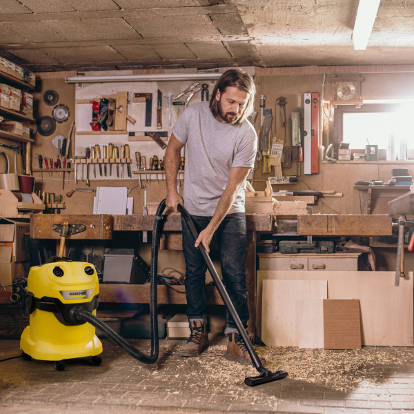 Пылесос Karcher WD 4 V-20/5/22 (1.628-209.0) питание от сети, уборка сухая/влажная, фильтр-мешок купить по самой низкой цене