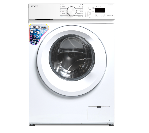 Стиральная машина VIVAX WFL-100616CDSI  (INVERTOR 6кг, 1000об/м, фронталь.загр) белая  0001399183 купить по самой низкой цене