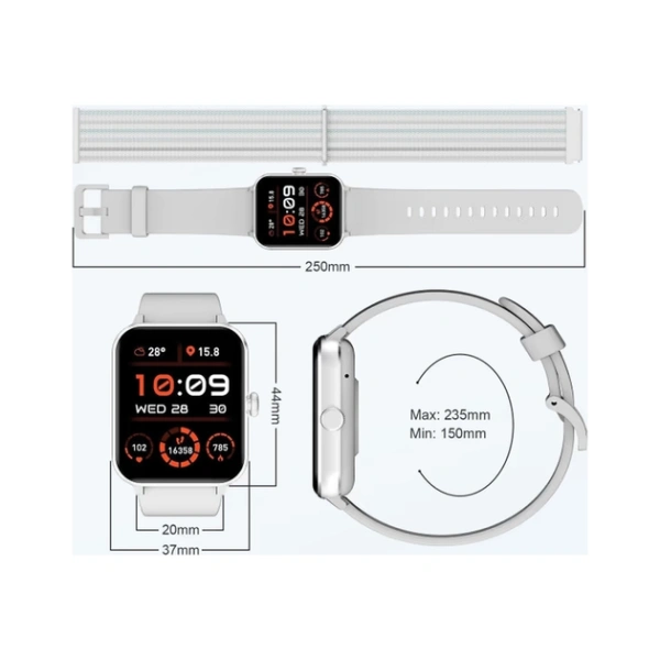 Смарт-часы Blackview R50 Grey (1.85', BT 5.3, iOS/Android, OS Android Wear, Оксиметр) купить по самой низкой цене