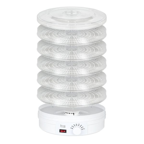 Сушилка для овощей и фруктов TEESA TSA3030 (250Вт, 5 поддон, регул. температ сушки) White купить по самой низкой цене