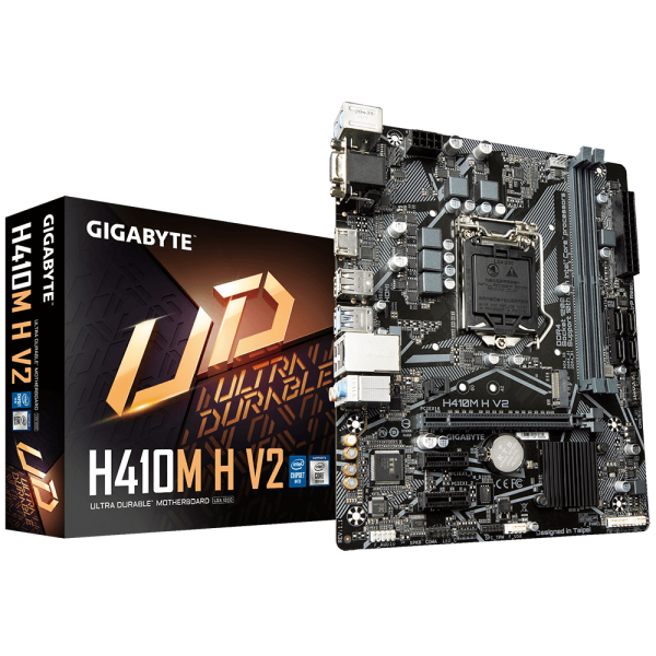 M/B S-1200: GIGABYTE H410M H V2 rev. 1.7 (2DDR4 2933MHz, 1*PCIEx16+2*PCIEx1, M.2, HDMI/DSub, COM, GLan, mATX) купить по самой низкой цене