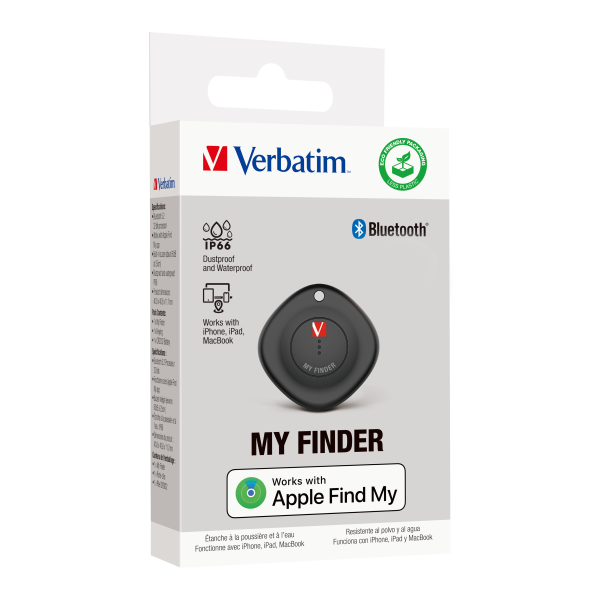 Трекер-метка Verbatim My Finder (MYF-01) Black (32130) звук. сигнал, NFC, BT5.2, CR2032, Apple iPhone с iOS купить по самой низкой цене