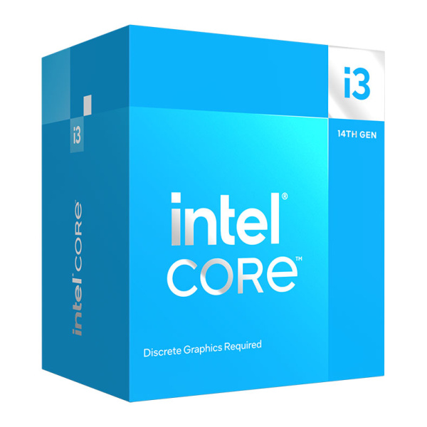 CPU INTEL I3-14100F LGA1700, 3.5(max 4.7)GHz, 12Mb, BOX+Cooler, 4*CORE, TDP 58W (BX8071514100F) купить по самой низкой цене