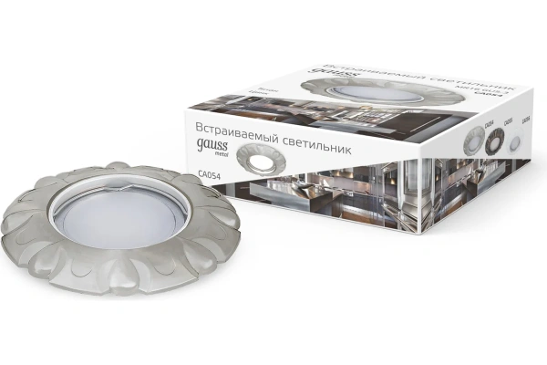 Светильник встраиваемый цокольный GAUSS Metal Exclusive (CA054) Круг. Титан, Gu5.3 галогенов., max 50Вт, d=95m купить по самой низкой цене