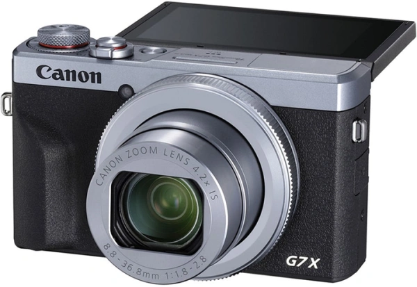 Фотокамера CANON PowerShot G7 X Mark III Silver (20.1Mp, 4.2x, 3', FHD, OIS, SD/SDXC/SDHC, BT/WF) (3638C013) купить по самой низкой цене