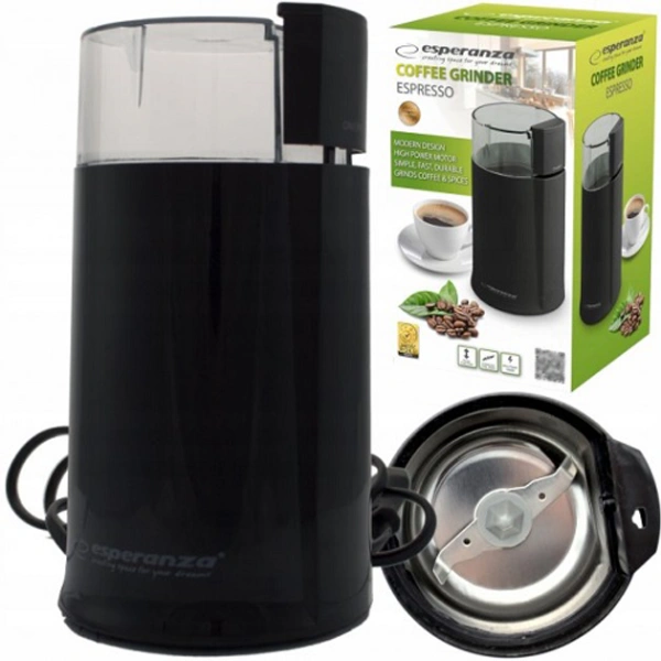 Кофемолка Esperanza Espresso (EKC001K) 160W, 50g BLACK купить по самой низкой цене