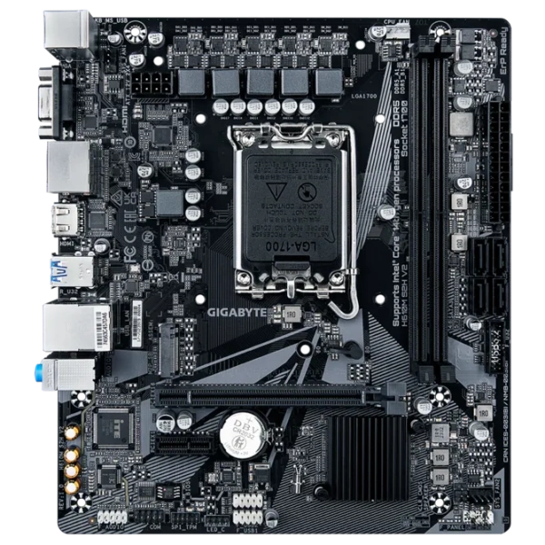 M/B LGA1700: GIGABYTE H610M S2H V2 rev 1.0 (2*DDR5 5600MT/s, 1*PCIEx16+1*PCIEx1, D-Sub/HDMI/2*DP,M.2, GLan) купить по самой низкой цене