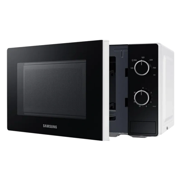 Микроволновая печь Samsung MS20A3010AH/OL (био-керам.эмаль, 20л, 700вт) Корпус-белый, дверца-чёрная купить по самой низкой цене