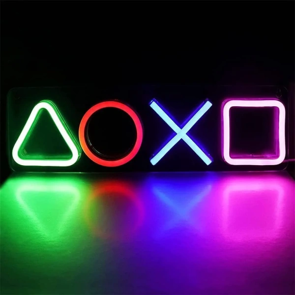 Световая вывеска подвесная LED light plate Neon Sign PlayStation Game Icon Light купить по самой низкой цене