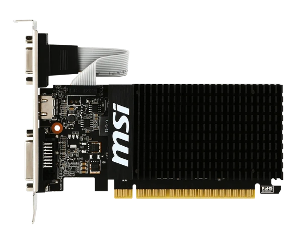 Видеокарта PCI-E 2.0 2Gb DDR3 MSI GT 710 2GD3H LP (GT 710 2GD3H LP) 64b, HDMI/DVI-D, Low Profile купить по самой низкой цене