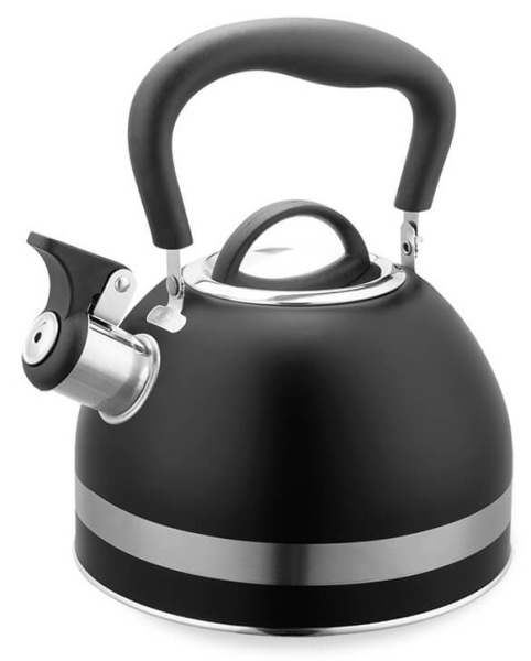 Чайник Feel-Maestro (MR-1336-BLACK) чёрн, 1.8л, нерж. сталь, свисток, для всех типов плит вкл-я индукционные купить по самой низкой цене