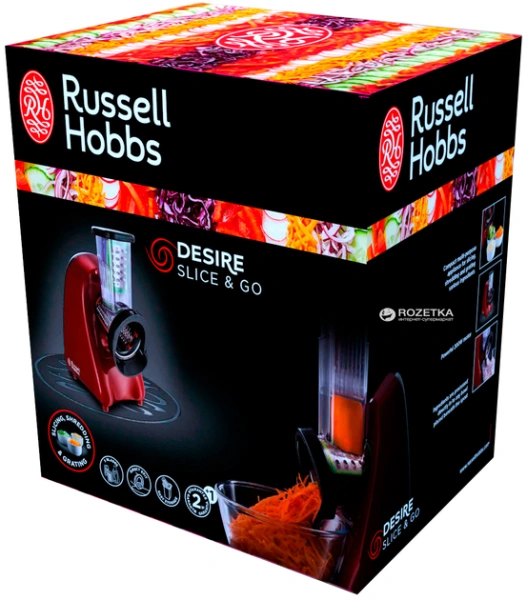 Измельчитель/Тёрка электрическая Russell Hobbs (22280-56) Desire Slice & Go, 200Вт купить по самой низкой цене