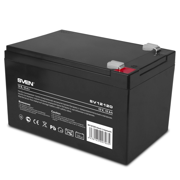 Батарея аккумуляторная Sven 12V, 12Ah (SV12120) 2023 купить по самой низкой цене