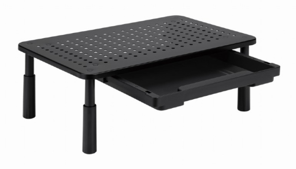 Подставка для монитора/ноубука Gembird (MS-TABLE-D-01) прямоуголь. 370*235мм, рег.высоты 100/120/140мм, чёрная купить по самой низкой цене