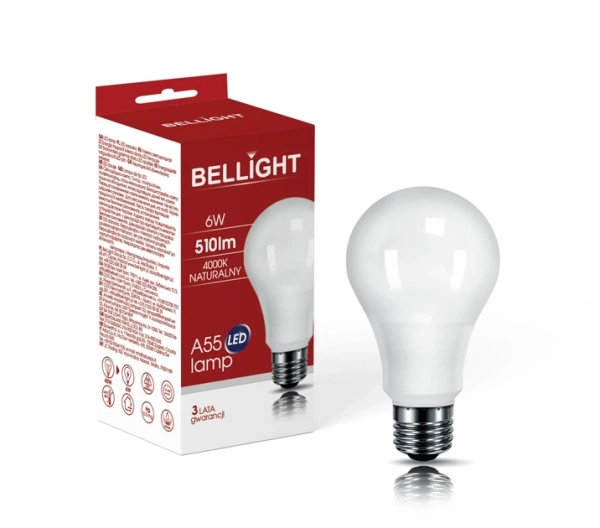 Лампа светодиодная BELLIGHT(bestprice) A55, 230V, 5Вт, 4000K, E27 Уценка! купить по самой низкой цене