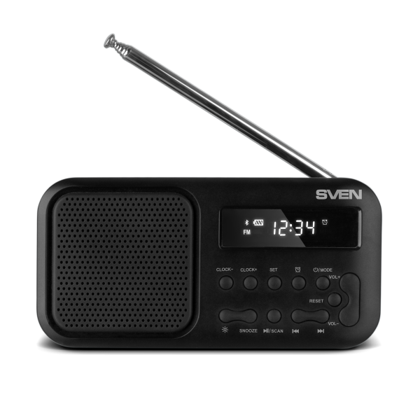 Радиоприемник SVEN SRP-50 Black (FM, Bluetooth, 3Вт,  аккум 500mAh/USB DC 5V) купить по самой низкой цене