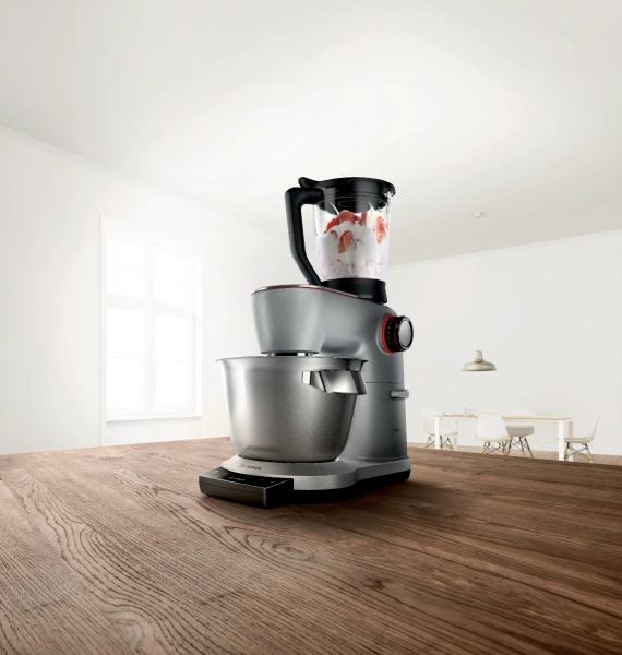 Кухонный комбайн Bosch OptiMUM MUM9BX5S22 (1600Вт, 5.5л, 7 скор, корпус - нержавеющая сталь) купить по самой низкой цене