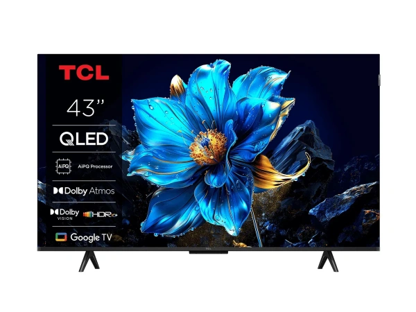 43' Телевизор QLED TCL 43T69C SmTV, 4K UHD, WF/BT/Lan, Google TV, HDR10+,  DVB-T2/C/S2 купить по самой низкой цене
