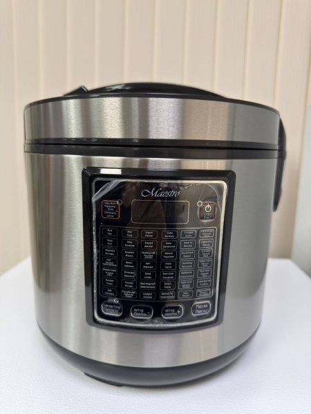 Мультиварка Maestro MR-793 (серебр.) 42 прогр., диспл., антиприг.покр.чаши, электр. упр., 5л, 900Вт Уценка! купить по самой низкой цене