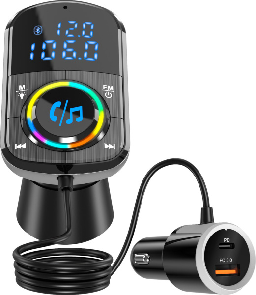 FM-трансмиттер автомобильный Navitel BHF08 PRO (BT 5.3, USB FC, PD, mSD, 12/24V, МР3/WMA/WAV/FLAC) купить по самой низкой цене