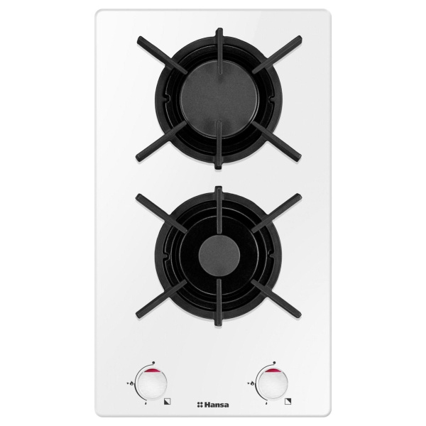 Панель варочная газовая Hansa BHKW330500  2 конф, газ-контроль, автоподжиг, поверхн. закаленное стекло, White купить по самой низкой цене