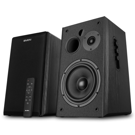 Акустика SVEN MC-50 2.0 (2x105W RMS, BT, Д/У, MDF, 27-27000Гц, 2*RCA/optical/HDMI (ARC)) black купить по самой низкой цене