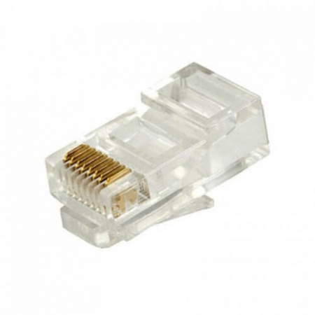 RJ-45 коннектор (LC-8P8C-002) UTP, 8P8C, Cat 6e, золоченые контакты 30mINCH, 1шт. купить по самой низкой цене