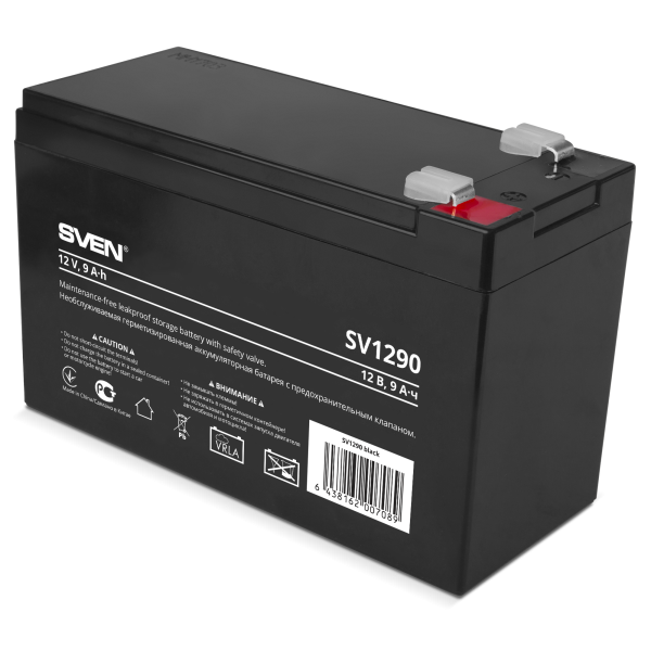 Батарея аккумуляторная Sven 12V, 9.0 Ah  (SV1290) 2023 купить по самой низкой цене