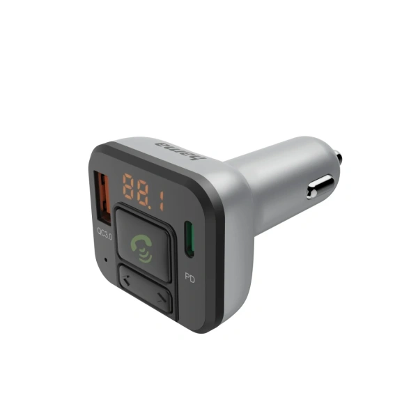 FM-трансмиттер автомобильный HAMA (14169) BT, 1*USB-A, 1*USB-C, PD, QC3.0, FM купить по самой низкой цене
